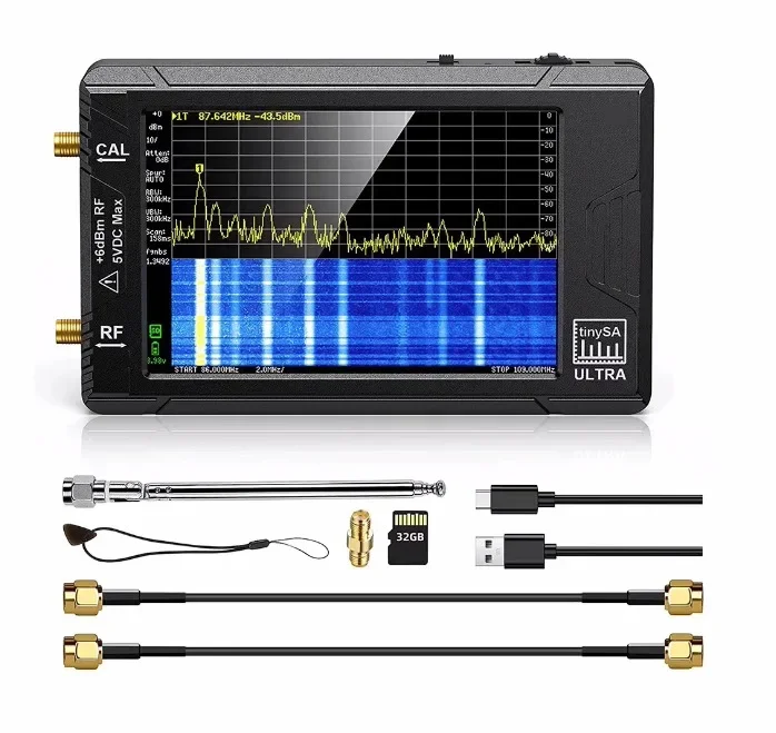 

Latest Tinysa Ultra 100k-5.3ghz Hand Held Tiny Spectrum Analyzer With Battery + 4" Tft Display + Gift Box