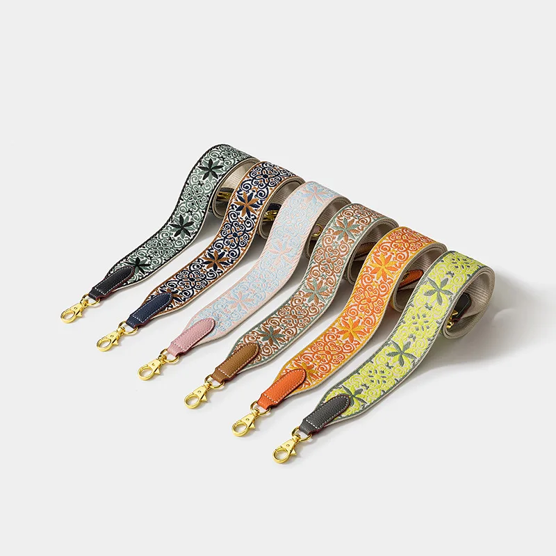 

Роскошный широкий плечевой ремень с цветочной лямкой для сумки Kelly Evelyn, замена сумки-мессенджера на одно плечо, ремни для сумок