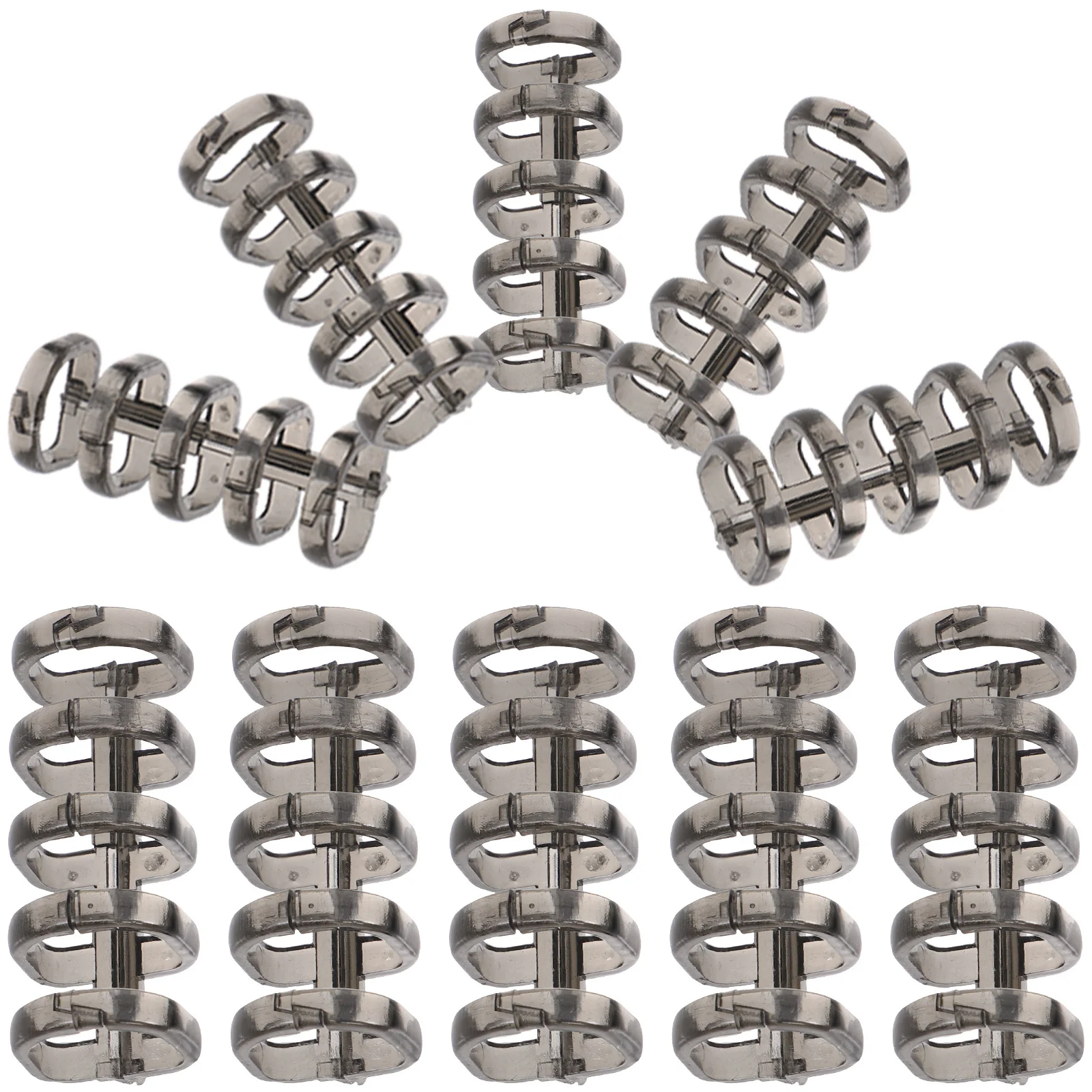 10 قطعة من البلاستيك 5 فتحات فضفاضة أوراق الموثق خواتم ل دفتر مذكرات سجل القصاصات ملزمة لفائف استبدال مدرسة مكتب الاستخدام المنزلي