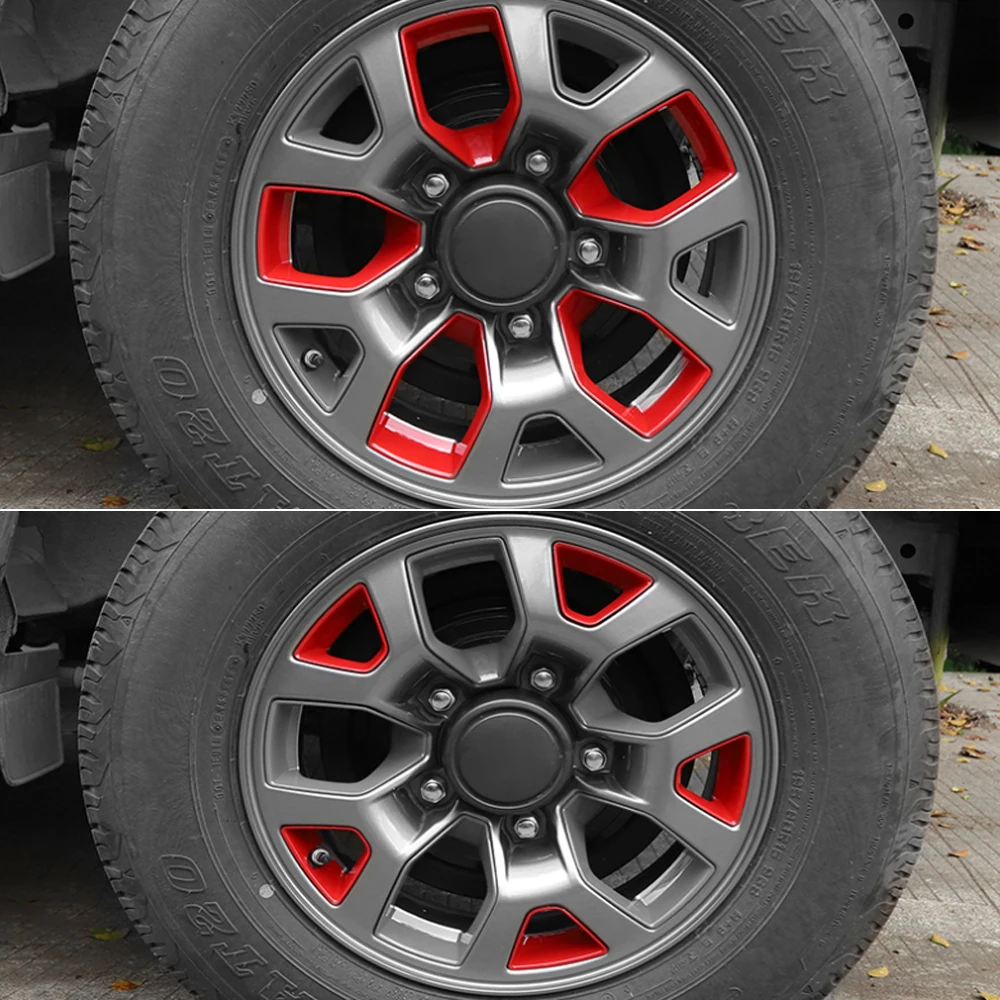 Car Wheel Hub Tire Rim Decoration Cover Frame Trim Stickers for Suzuki Jimny JB64 JB74 2019-2023 Exterior Styling Accessories