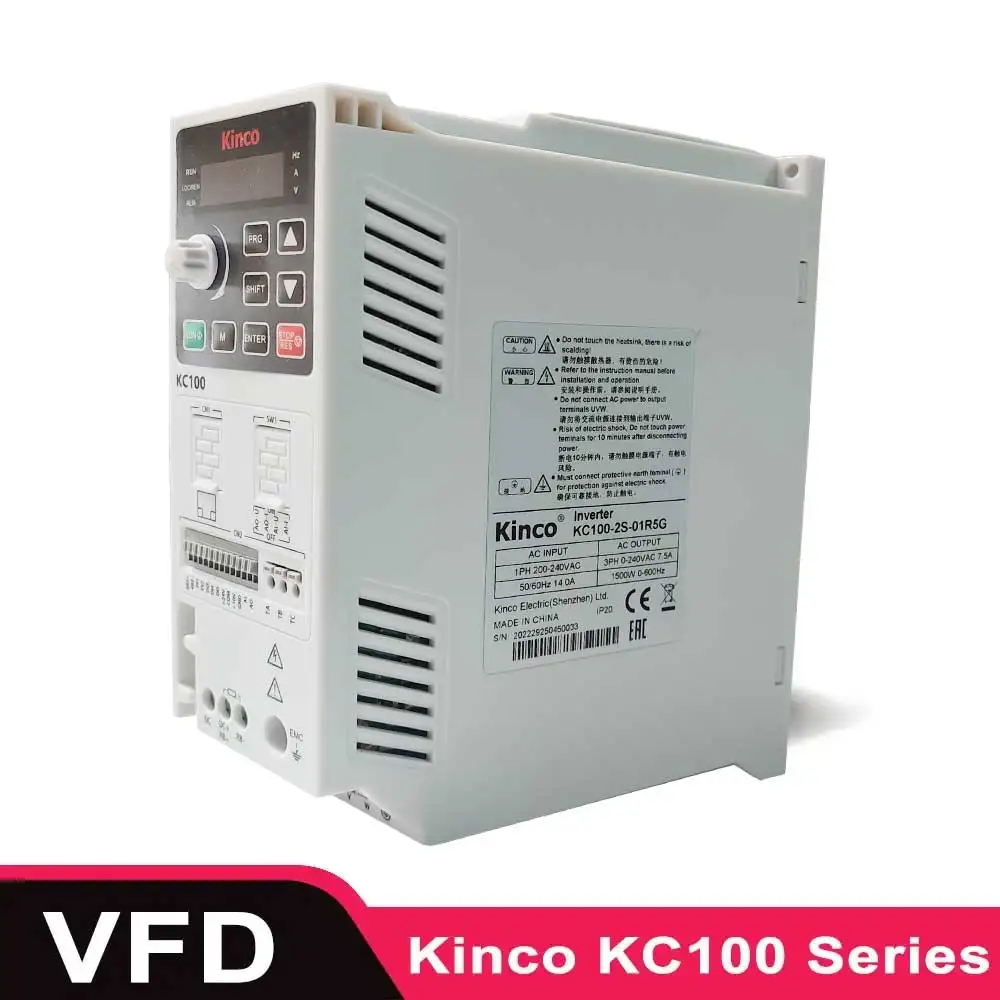 

Инвертор серии Kinco VFD KC100 KC100-2S-0R40G KC100-2S-0R75G KC100-2S-01R5G KC100-4T-0R75G KC100-4T-01R5G KC100-4T-02R2G