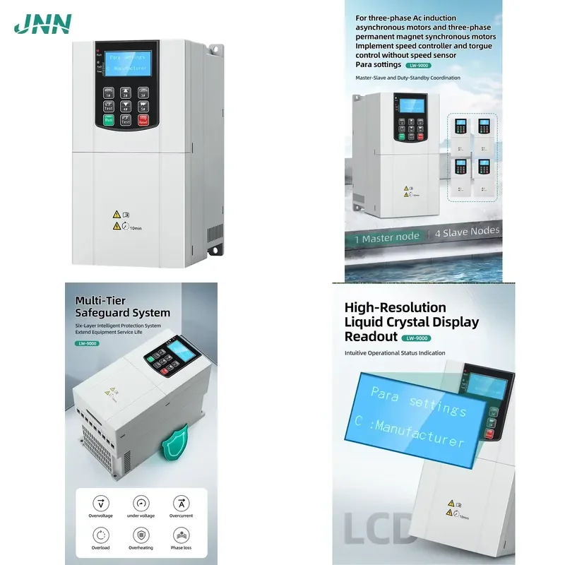 Industrial AC Drives Three Phase 220V Input VFD Variable Frequency Drive 2HP 1.5KW Frequency Converter