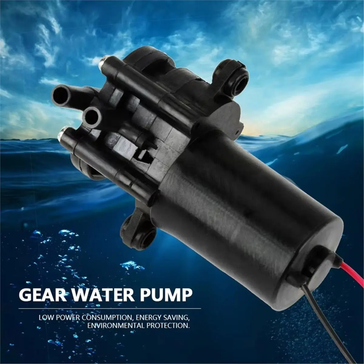 -A250 DC24V Self Priming Plastic Gear Water Pump,Silent Circulating Booster Water Pump, Gear-Type Diesels Pump