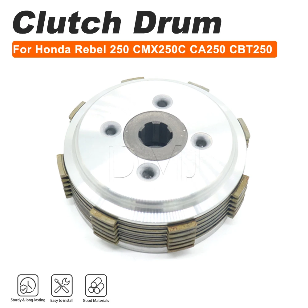 Motorcycle Complete Clutch Center Disc Plate Spring Kit For Honda CBT250 CM250 CMX250 Rebel 250 CMX250C CA250 1985-2015