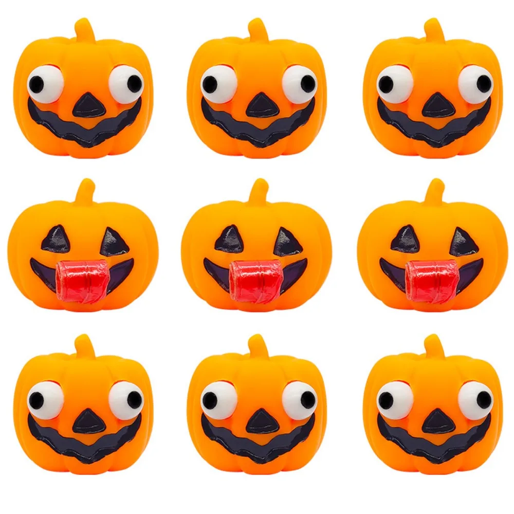 5/10 Pcs Tricky Press Exploding Eyes and Tongue Pumpkin Halloween Party Favor Decoration Children’s Birthday Gift Pinata Filling