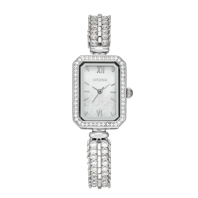 

Женские часы, инкрустированные бриллиантами, легкие, роскошные, простые, модные, темпераментные, кварцевые водонепроницаемые часы