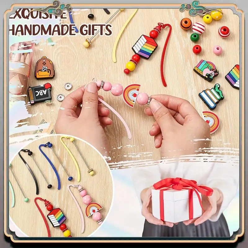 

Durable 156 Pcs Beadable Bookmarks Back To School Supplies Bookmarks DIY Beaded Bookmark For Student Teacher Book
