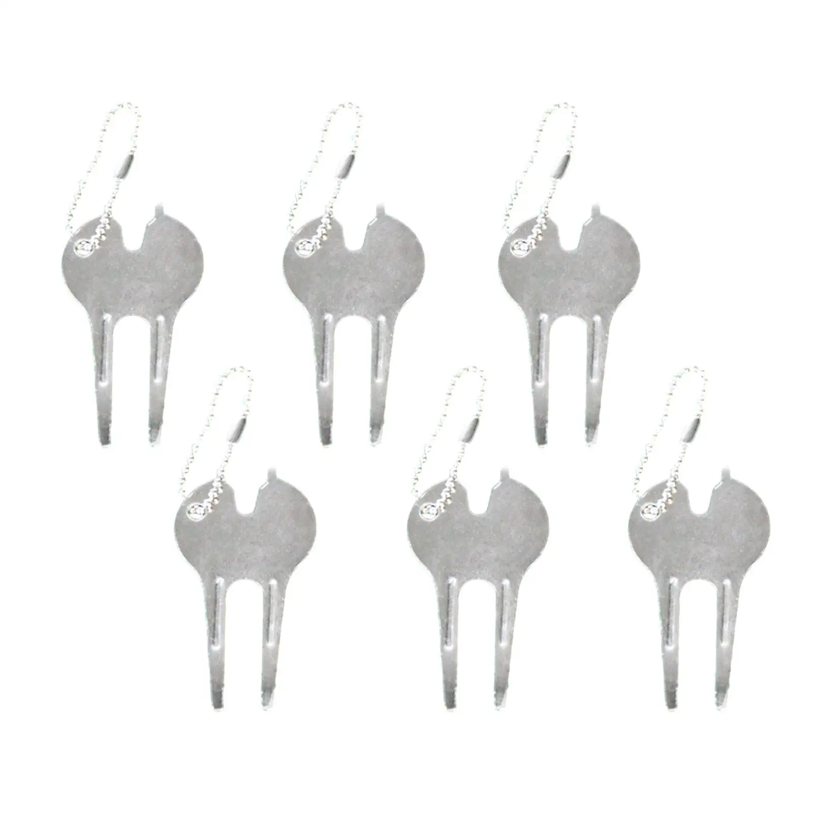 

6Pcs Golf Divot Repair Tools Golf Fork Multipurpose Accessories Lightweight Lawn Repair Prong Green Fork for Practice Gifts