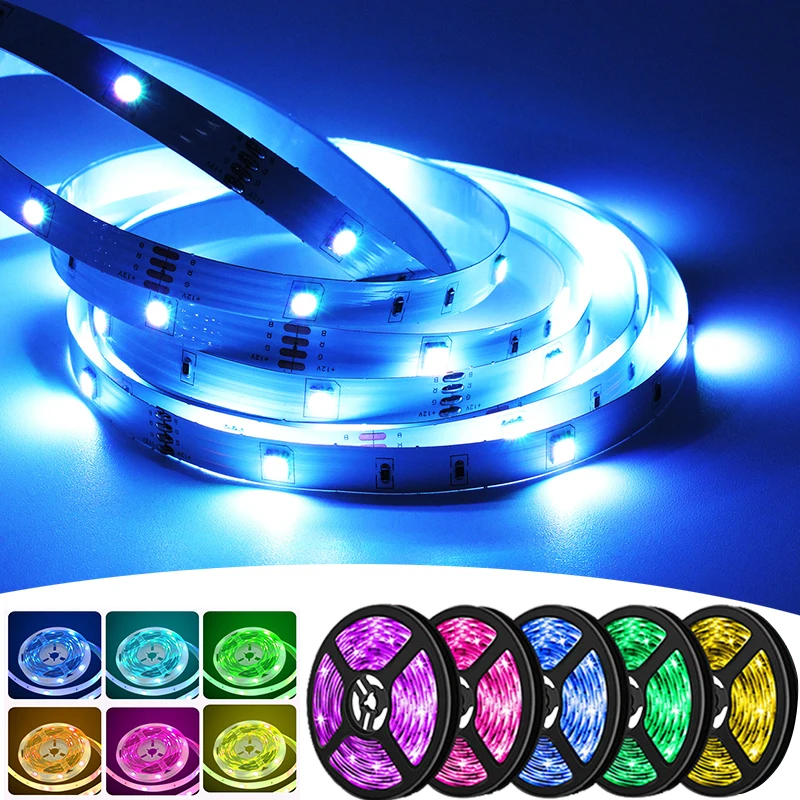 

Led Strip Lights 5050 RGB 12V Rgb Led Tape Light Flexible Rgb Led Ribbon Strip 5M 10M 15M Adhesive Christmas Led Lights For Room