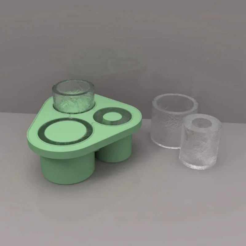 Stampi per cubetti di ghiaccio in Silicone per Stanley Tumbler Cup Ice-Cube Maker con coperchio per bevande whisky vassoio per il ghiaccio stampo per la produzione di ghiaccio facile da usare