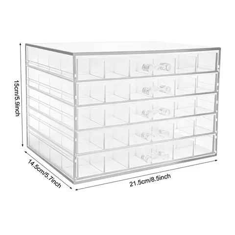 Genomskinlig förvaringslåda nageltipsorganisatör sminkpuff luftkudde dammtät fodral bärbart smyckespärlor örhängen förpackningsfodral 10 best sales pärlask - №10