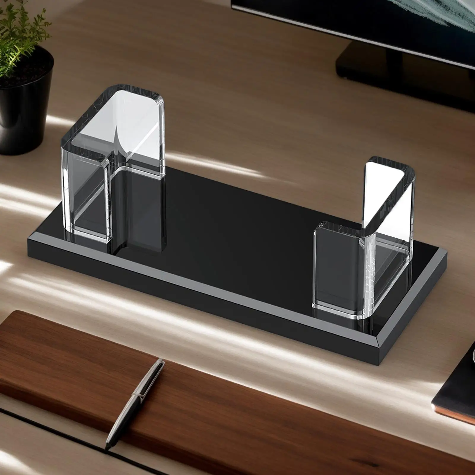 Namenskarten-Ausstellungsständer, Visitenkartenhalter, Display, transparente Acryl-Aufbewahrung für Beurfälle, Besprechungen, Arbeit, Bewertungen, Heimindustrie