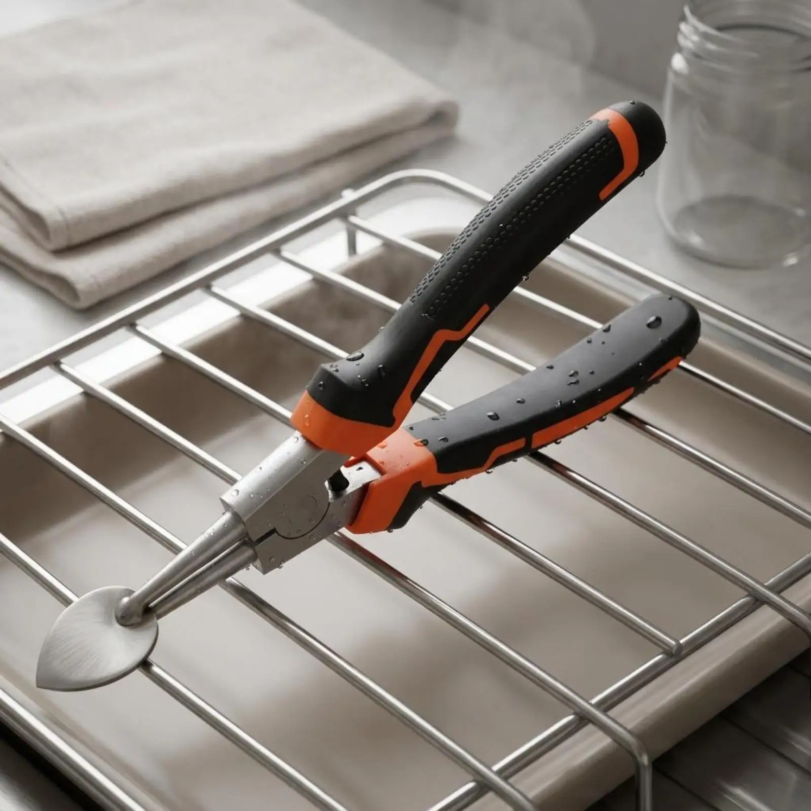 Stainless Steel Durian Opener Pliers Style Industrial Implement Fruit Opening Tool for Kitchen Use