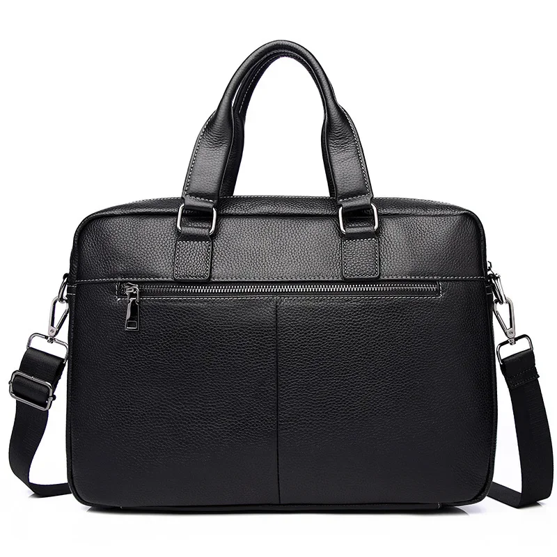 2024 novo luxo vaca couro genuíno negócios maleta masculina marca bolsa de ombro saco do mensageiro listrado tote computador saco