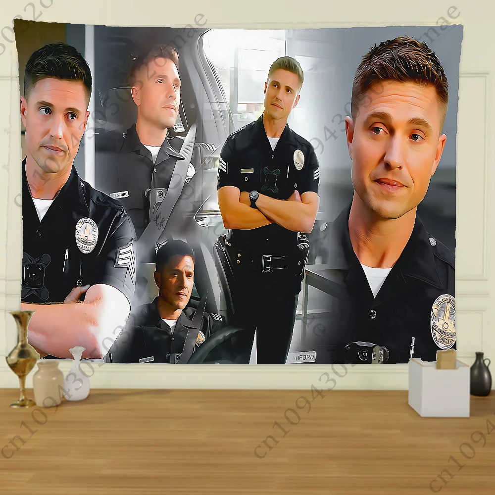 Tim Bradford Rookied America Flag Tapestry Creative Pattern Living Room Wall Art Tapestry Decor Party Outdoor Decorate Banners