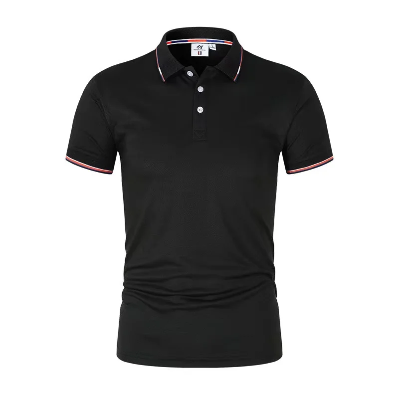 

2025 Summer Men's Office Business Collar Shirt Spring Solid Color Casual Short Sleeve Golf Shirt Breathable Neutral Shirt Busine