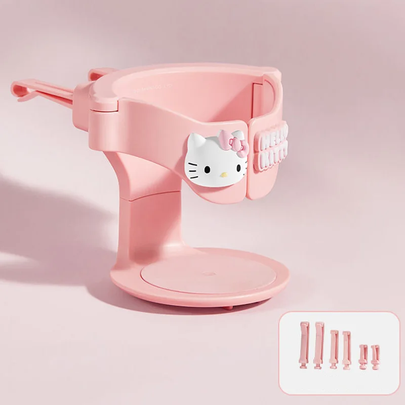 Sanrio Hello Kitty Cartoon Car Cup Holder Kawaii Anime Cute Tea con latte Beverage Coffee Car Air Outlet Cup Stand Toy Gift Girl