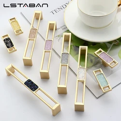 Zinc Alloy Gold Diamond Cabinet Knobs Kitchen Door Handles Drawer Cupboard Door Handle Cabinet Handles for Furniture Hardware