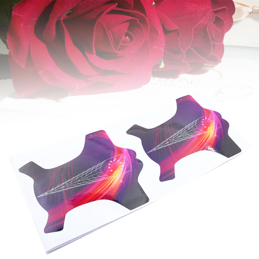 100 stuks nagelvormen stickers verlenggids zelfklevende volledige bereik modellen beginnerspraktijk mode handig gebruik nagelgereedschap