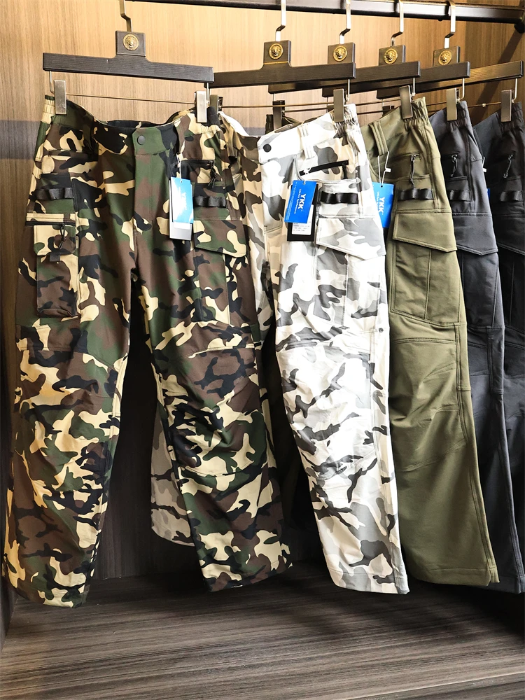

High-End Outdoor Camouflage Series Windproof Waterproof Soft ell Workwear Casual Pants Trendy Straight Leg Elastic Waist