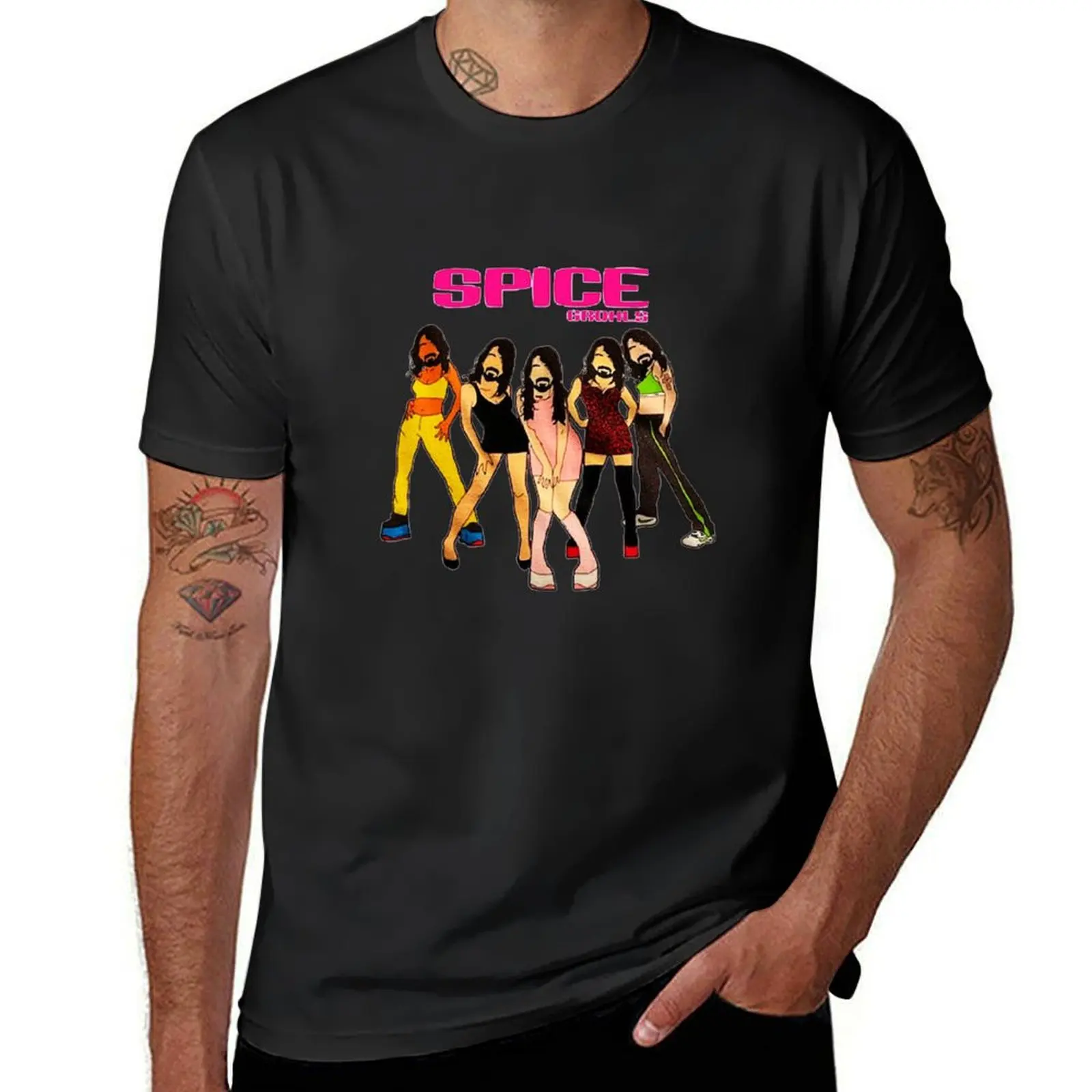 Spice Grohls T-Shirt plain blacks customs quick-drying designer t shirt men