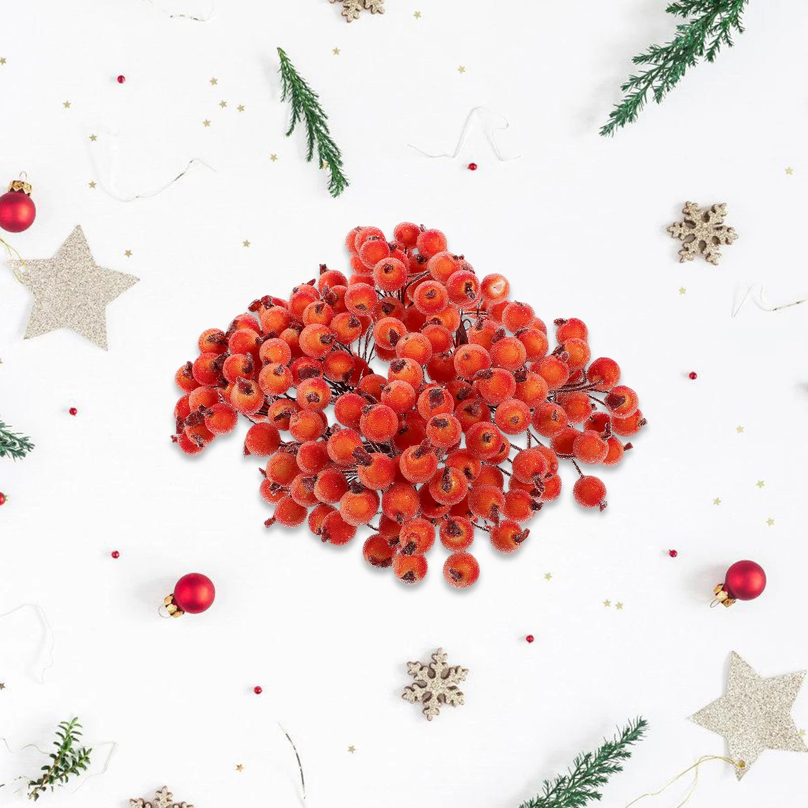 200 قطعة عيد الميلاد الصغيرة متجمد الاصطناعي رغوة التوت زهرة البرتقال ل جارلاند الزفاف سيارة باقة دبوس الشعر DIY بها بنفسك الديكور