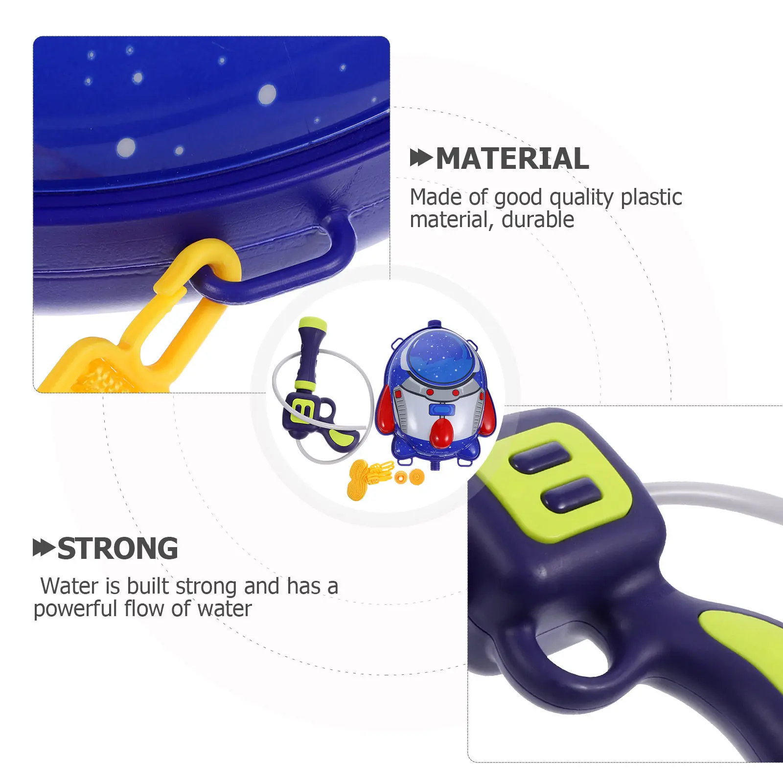 

Набор из 1 рюкзака для игр с водой: мультяшный принт, регулируемые лямки, мощный поток воды, для бассейна, пляжа, летних игр на свежем воздухе для детей