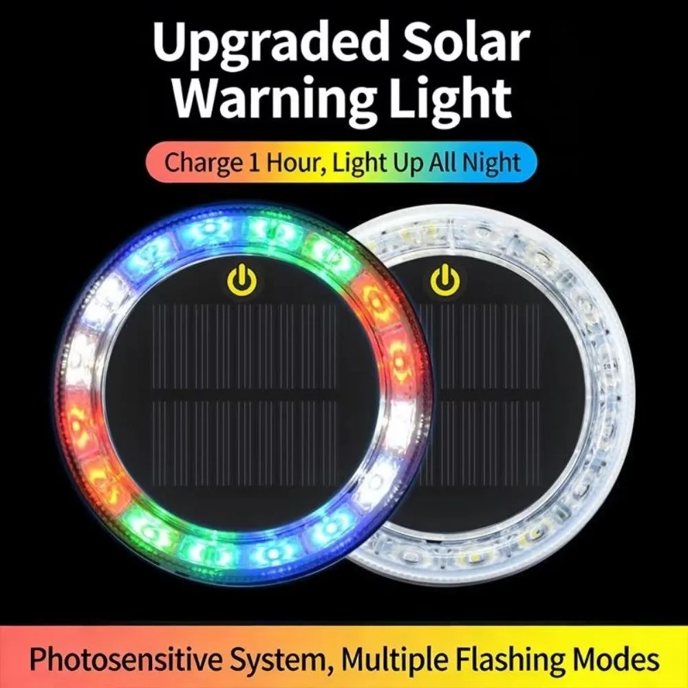 Adjustable Solar Warning Light Touch Sensor Multi-Mode Safety Flashing Light No Wiring Shockproof LED Strobe Light Night Safety view 3
