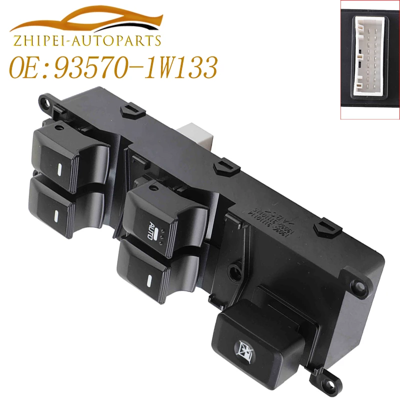 93570-1W133 Electric Master Power Window Control Switch Lifter Button Car 935701W133 Fit For KIA Rio III (UB) 2015 2016 2017