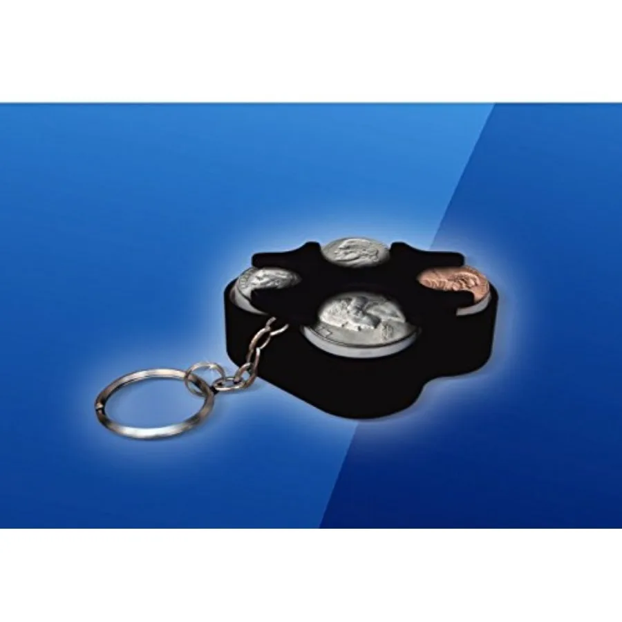 

Key Chain Coin Holder Organizer Assorted Colors Black