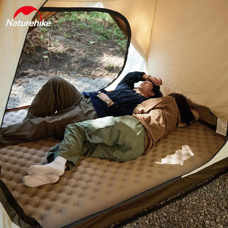 Imagem -06 - Camping Air Mat Pessoa Dupla Engrossar Colchão Inflável Dormir 15cm de Altura Almofada de Dormir Portátil Tourist Mat Naturehike-r4.8