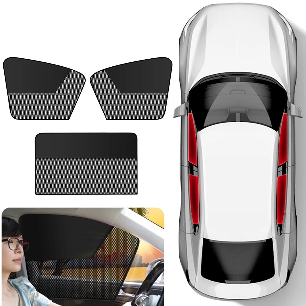 Magnetic Car Priavcy Curtains Light Blocking Car Net Sun Visor Universal Summer Protective Window Shade for Car Window