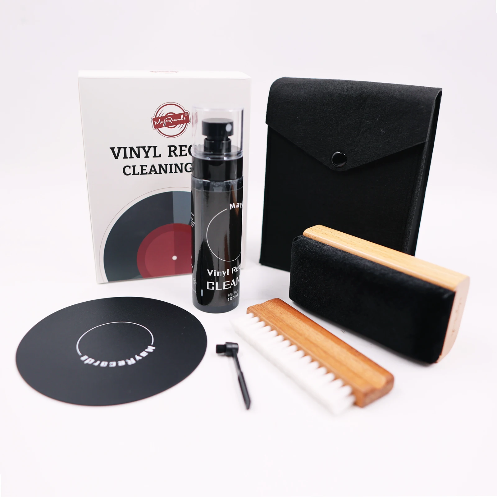 مجموعة تنظيف القرص الدوار لمشغل الفينيل ، منظف مضاد للساكنة ، مزيل الغبار ، سجل مشغل LP ، 6 ، من من من من من من من ؟