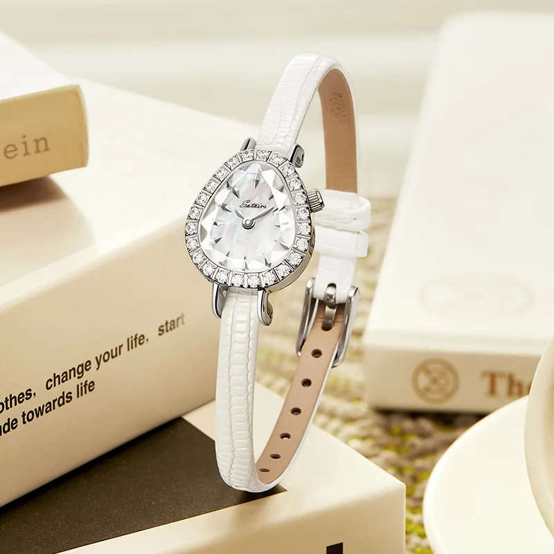 Sotoiru Women Quartz Watch Elegant Minimalist Design Slim Wristwatch Waterproof Leather Strap Fashion Timepiece for Daily Wear