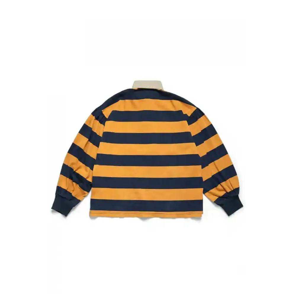 25AW Japan KAPITAL Hirata Kazuhiro Casual Patchwork Cotton T-Shirts Striped Loose Long Sleeved Tees for Men