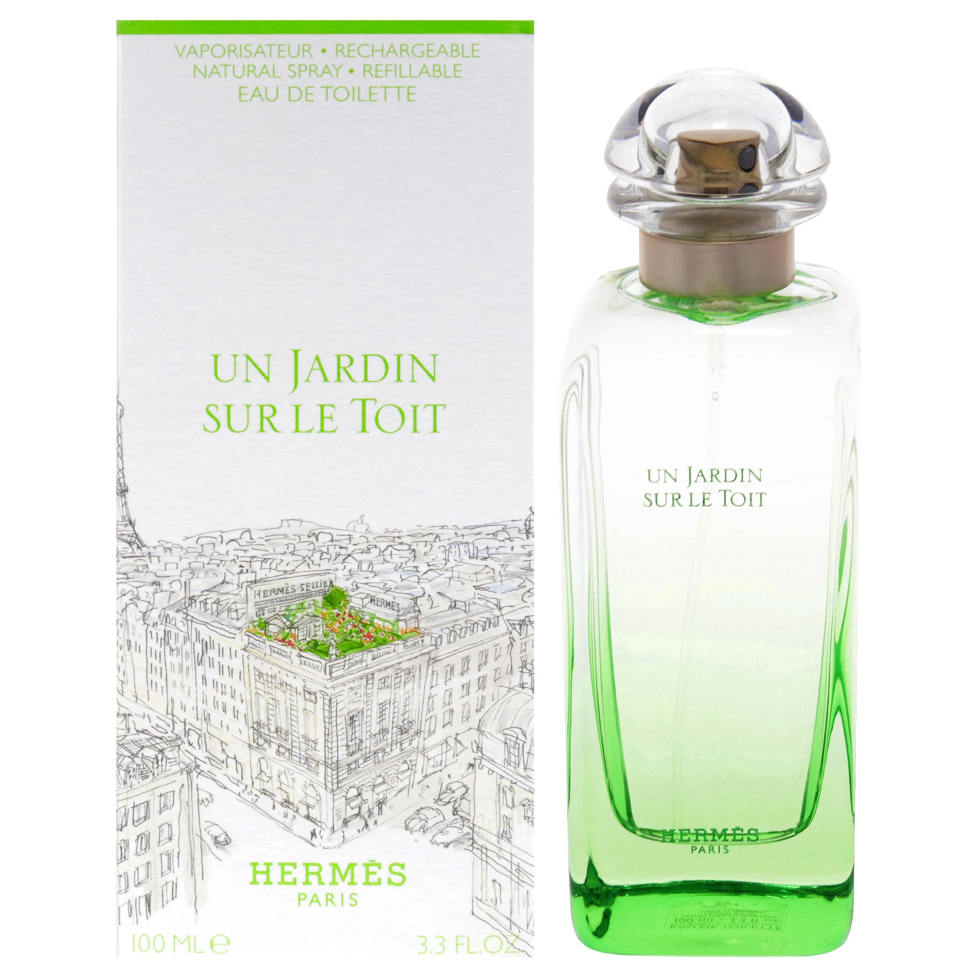 Un Jardin Sur Le Toit من Hermes للنساء - بخاخ EDT 3.3 أونصة (قابل لإعادة الملء)