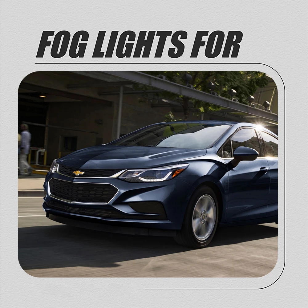 Front Bumper Fog Lamp Upgrade Kit FOR Chevrolet Cruze 2017/2018/2019 Version Additional Foglight Set