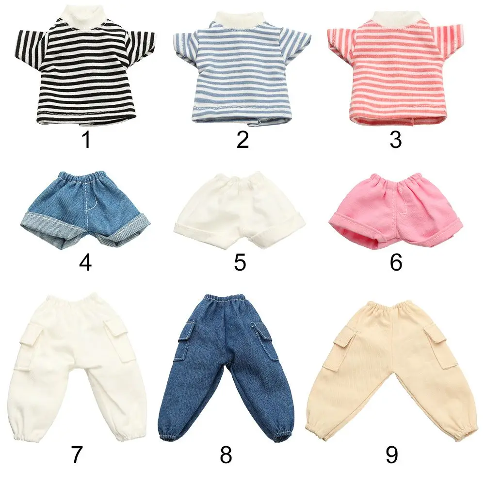 Muñecas BJD de 11,5 pulgadas para niños, camiseta informal, pantalones vaqueros, pantalones cortos, accesorios de ropa para muñecas, 1/6