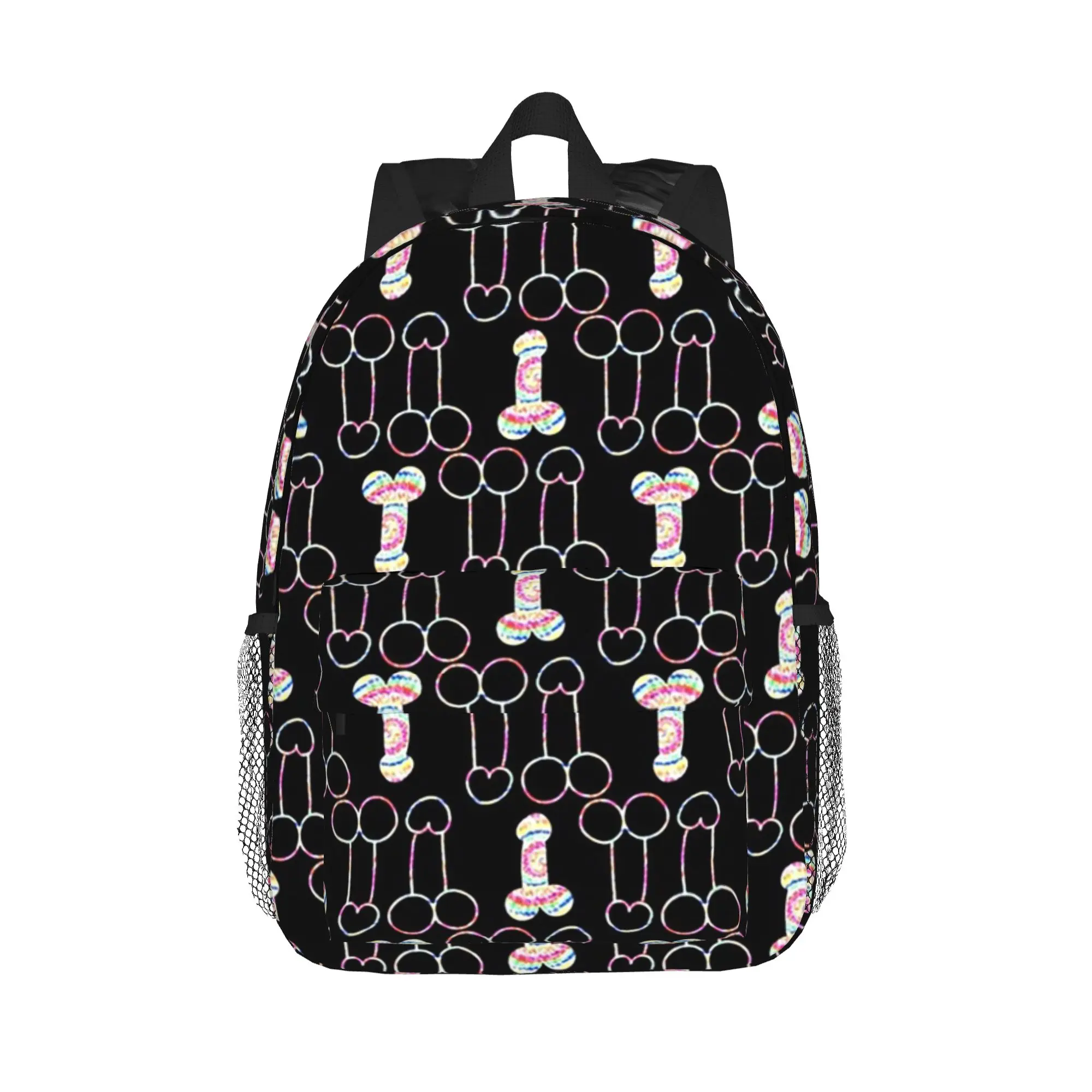 Tie Dye Penis Pattern Backpack Hot Sale Daypack Large Capacity Boys Girls BookBag Shoulder Bags for Men Women School Bag