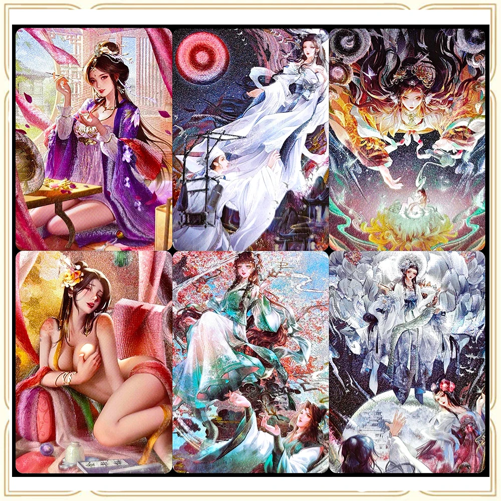 Anime Goddess Story DIY ACG estilo chino juego Sexy juguetes Flash avanzado tarjetas coleccionables regalos de cumpleaños de Navidad