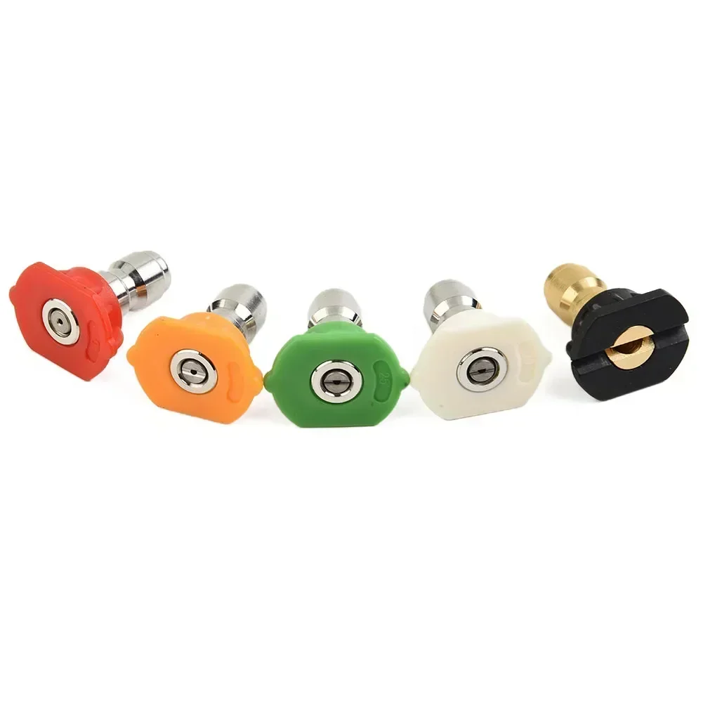 5PCS 1/4inch Pressure Washer Spray Tips Nozzles High Power Kit Quick Connect Set High Quality Manufacturing Process