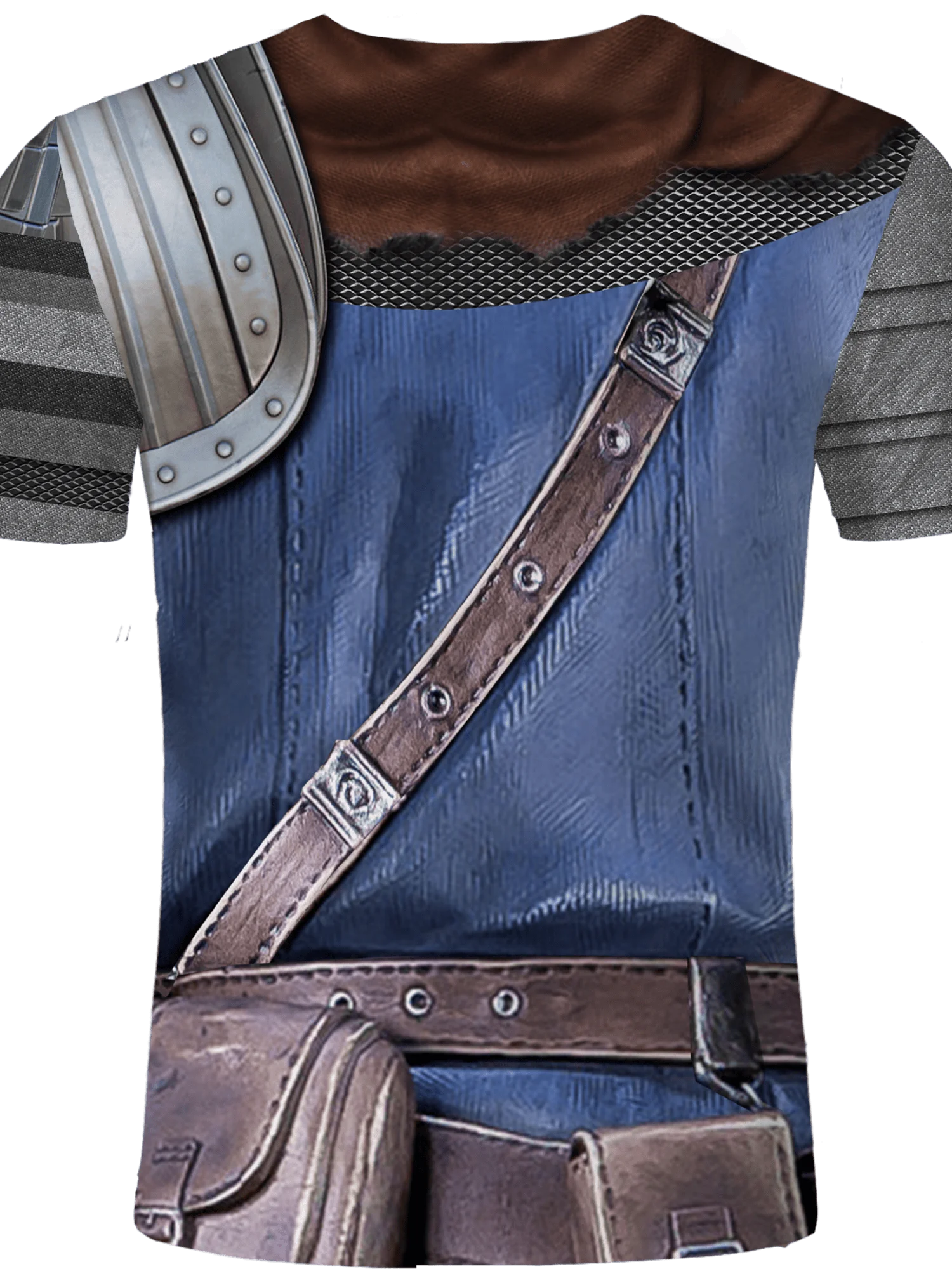 Men'S Gothic Vintage Medieval Knight Armor 3D Print T-Shirt - Unique Design, Ideal for Cosplay & Casual Wear