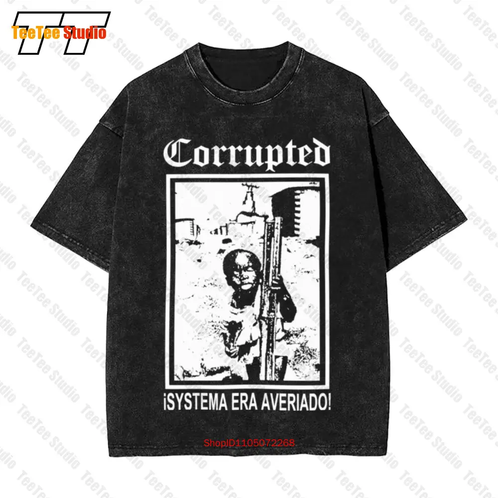 

Винтажная футболка большого размера Corrupted Systema Era Averiado TCEQ