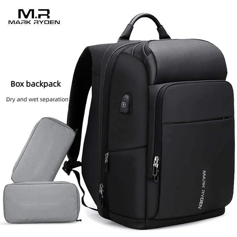 Business laptop backpack men's large capacity dry wet separation bag Oxford cloth travel backpack