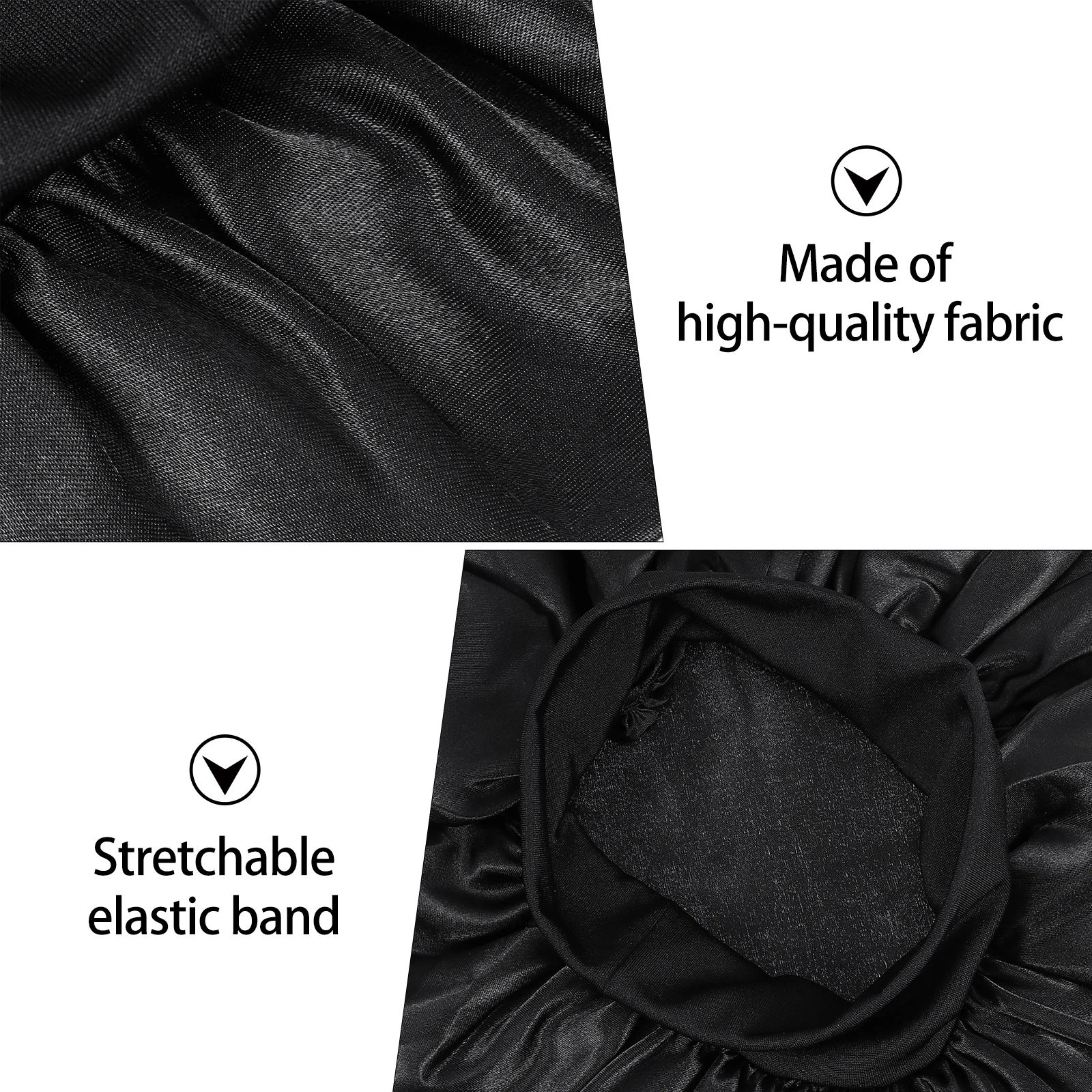 

High Elasticity Sleep Cap Wide Side Design For Women Night Use Stretchable Hair Head Cover To Protect Curly Hair Sleeping Hat