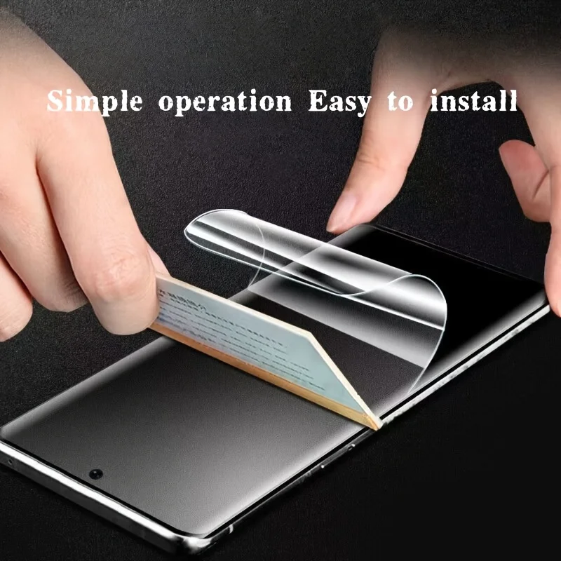 4 Stück gebogene Hydrogel-Displayschutzfolie für Galaxy S25 S24 Ultra S25 Edge S23 S22 S21 S20 Plus S25 S24 S23 S21 FE Film