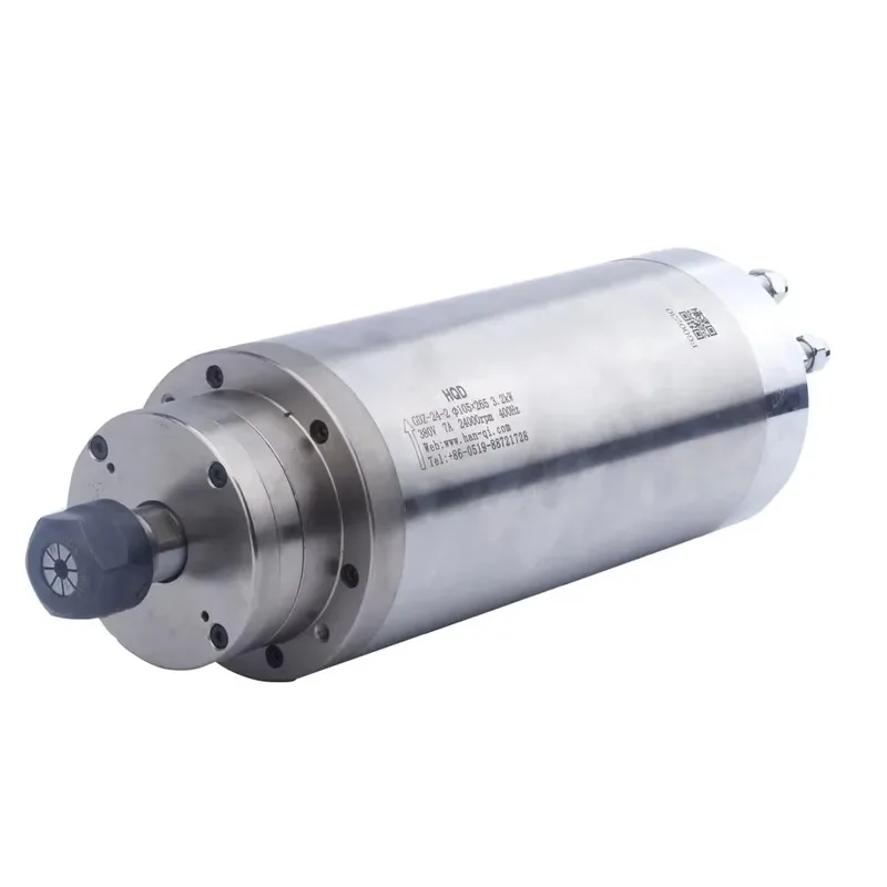 HQD GDZ24-2 3.2KW ER20 220V 380V 400Hz 24000rpm 105x265 Water Cooled wood Processing Spindle With 4 bearings For CNC Engraver