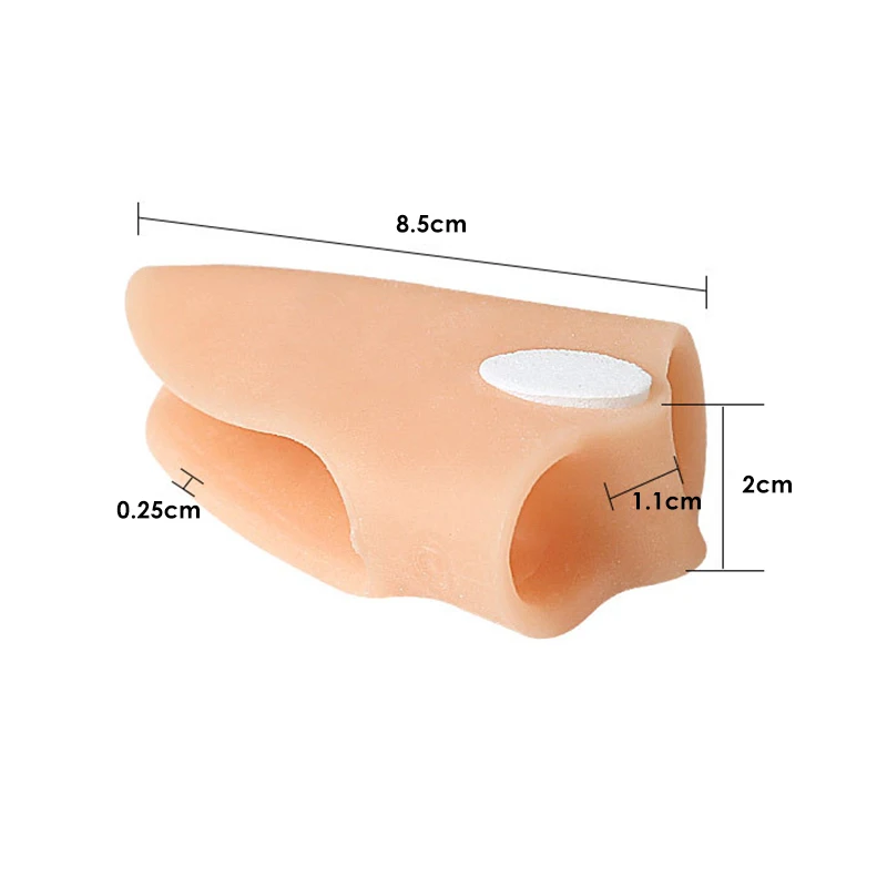 2pcs=1Pair Silicone Toes Separator Bunion Foot Hallux Valgus Correction Bone Ectropion Adjuster Thumb Foot Care Protector