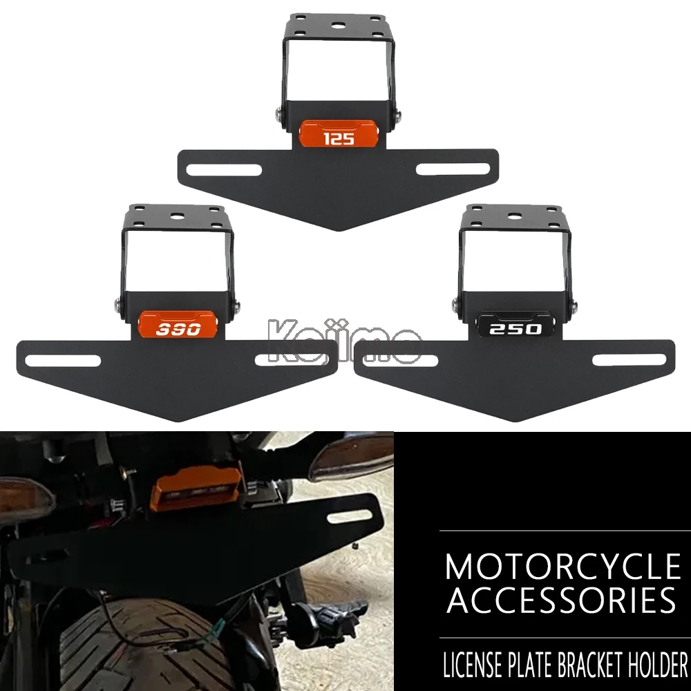 

For DUEK 125 250 390 Duke390 2017- 2023 Motorcycle Rear License Plate LED Light Tail Tidy Holder Fender Eliminator Tail Bracket