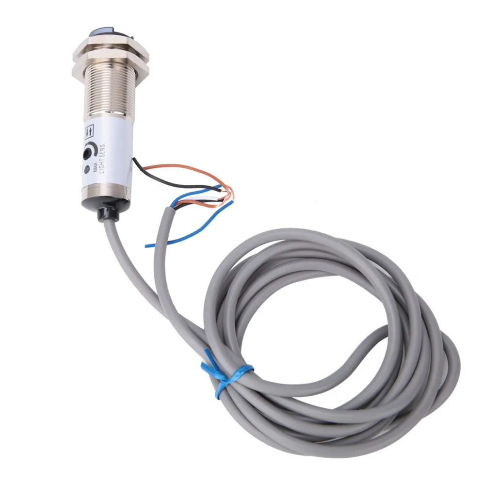 

Adjustable 12-24VDC Photoelectric Sensor 4-Wire 18MM Proximity Sensor 10mm Detection Inductive Sensor Machine Equipment